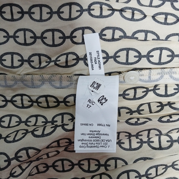 J. Crew Ameila Popover Shirt-Dress In Vintage Links Print. Size Ladies L - Picture 11 of 13